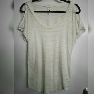 Free People open shoulder sheer tee